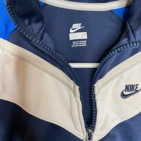 Nike Chevron Blue Full Zip Track Jackets Toddler Boys Size 2T - Picture 3 of 9